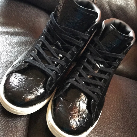 NWOB Adidas Black High Top Sneakers - Picture 2 of 7